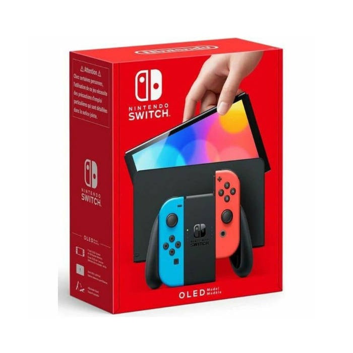Nintendo Switch – OLED Model w/ Neon Red & Neon Blue Joy-Con
