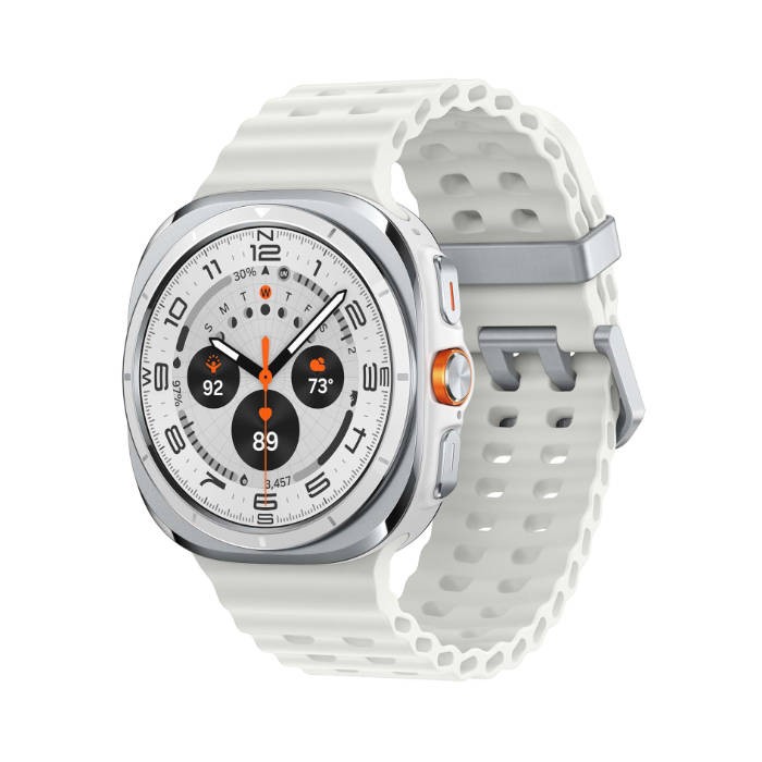 SAMSUNG Galaxy Watch Ultra 47mm LTE AI Smartwatch w/Energy Score, Wellness Tips, Heart Rate Tracking, Sleep Monitor, Fitness Tracker, GPS, 2024,Titanium White [US Version, 1Yr Manufacturer Warranty]